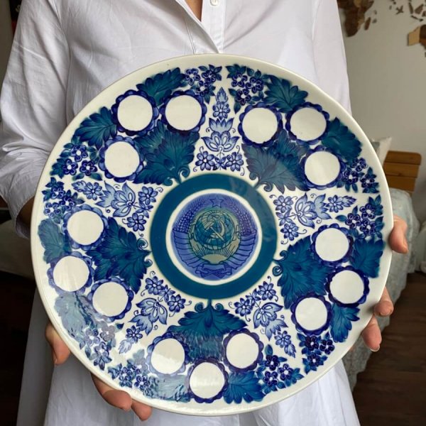 Assiette Propagande – Porcelaine – Etoile bleue