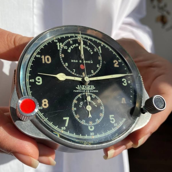 Horloge Cockpit Chronographe Jaeger Lecoultre – URSS – Suisse