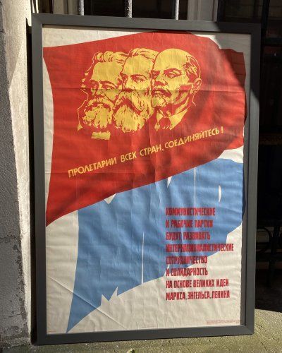 Communisme Marx Engels Lénine – Grande Affiche Soviétique – 1976
