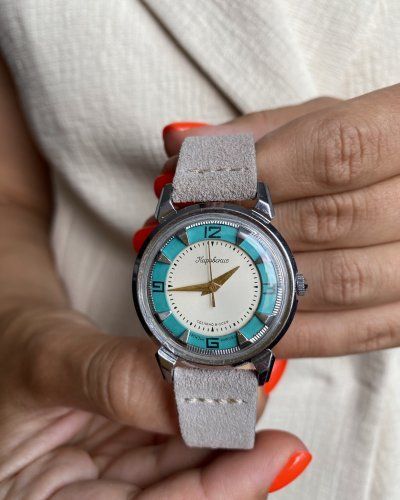Montre Kirvoskie – Crabe – Turquoise – Années 50