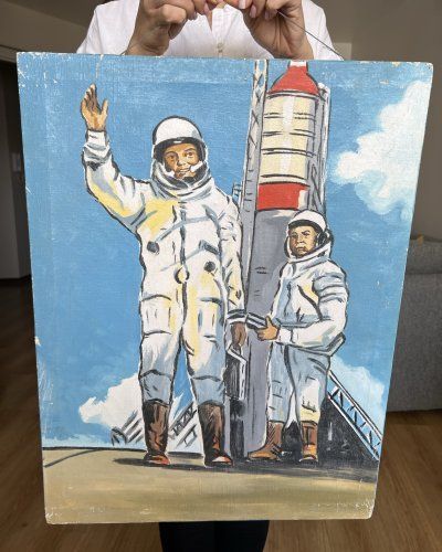Peinture – Cosmonaute – Que devenir – Igor Ivanovich Pchelko