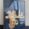 Tableau Marqueterie Paille - Mishka 1980