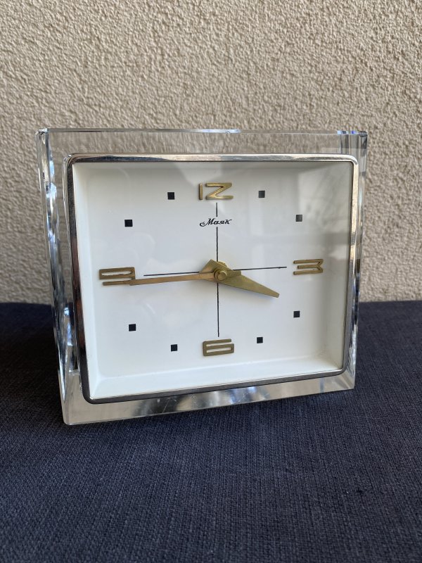 Horloge de Bureau Mayak - 1970 - Cristal