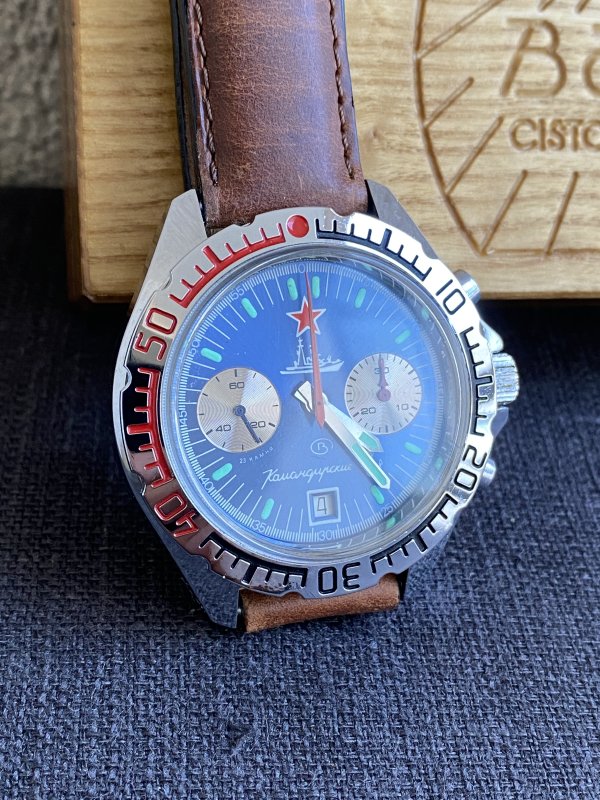 Montre Vostok Chronographe - 3133 - Marine - Komandirskie - Neuve – Image 4