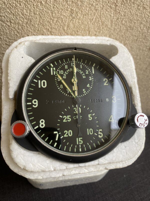 Horloge de Cockpit Soviétique – Neuve – 56053 – ACHS-1 – Image 2