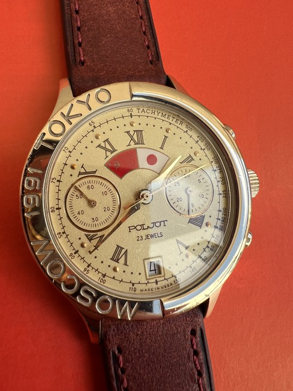 Montre Poljot Chronographe 3133 – Visite Gorbatchev Japon 1991 – Image 2