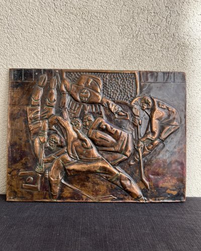 Chekanka - Hockey - Plaque Métal - Cuivre