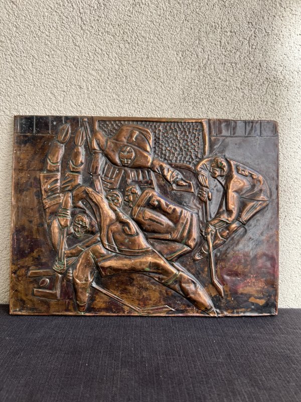 Chekanka - Hockey - Plaque Métal - Cuivre