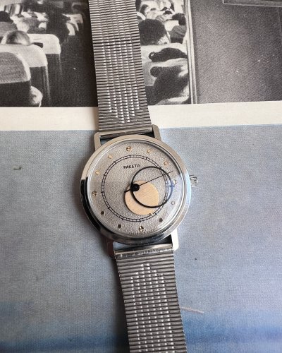 Montre Raketa Copernic – Copernicus – Grise - Bracelet d'origine