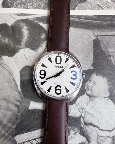 Montre Raketa Big Zero – Blanche – 079
