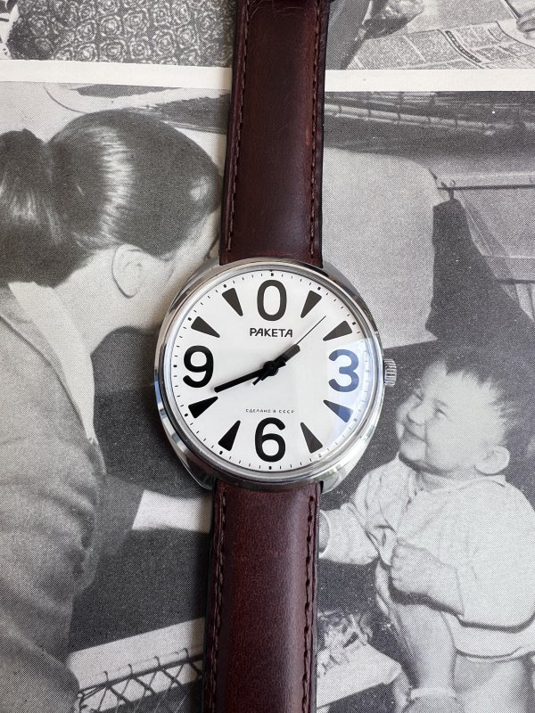 Montre Raketa Big Zero – Blanche – 079