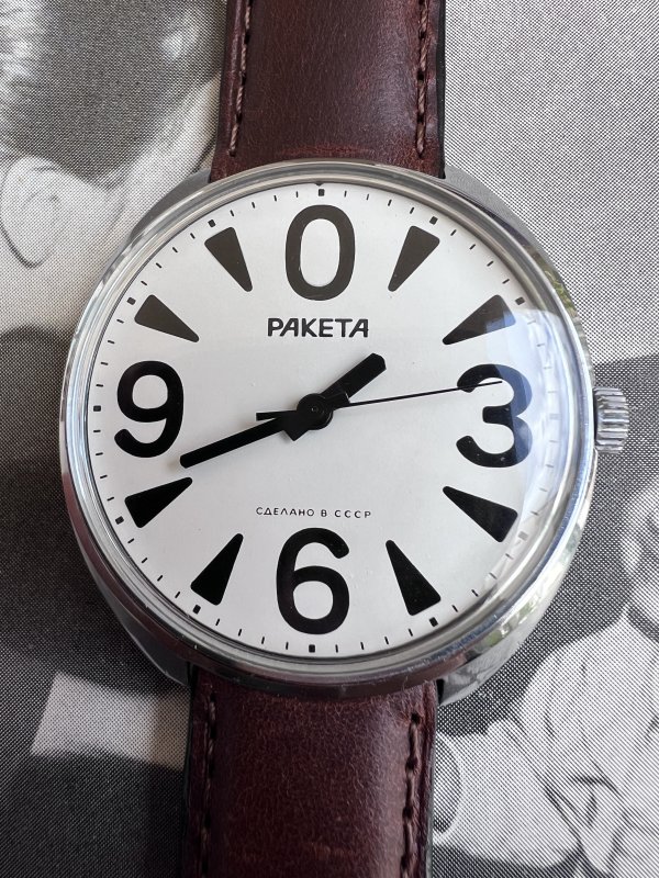 Montre Raketa Big Zero – Blanche – 079 – Image 2