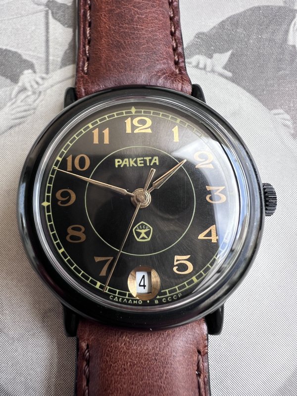 Montre Raketa Vintage – Noire – 2614N – Image 3