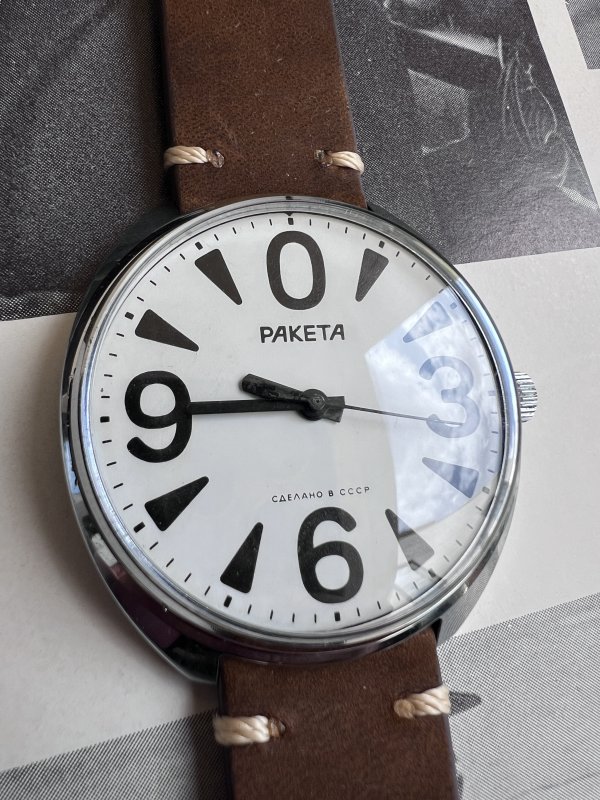 Montre Raketa Big Zero – Blanche – 218 – Image 2