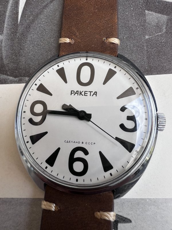 Montre Raketa Big Zero – Blanche – 218 – Image 3
