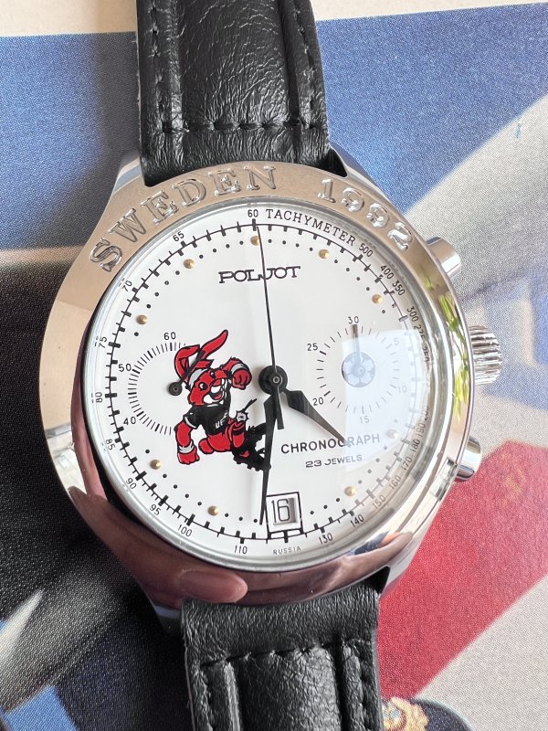 Chronographe Poljot - UEFA 1992  - Suède - NOS – Image 2