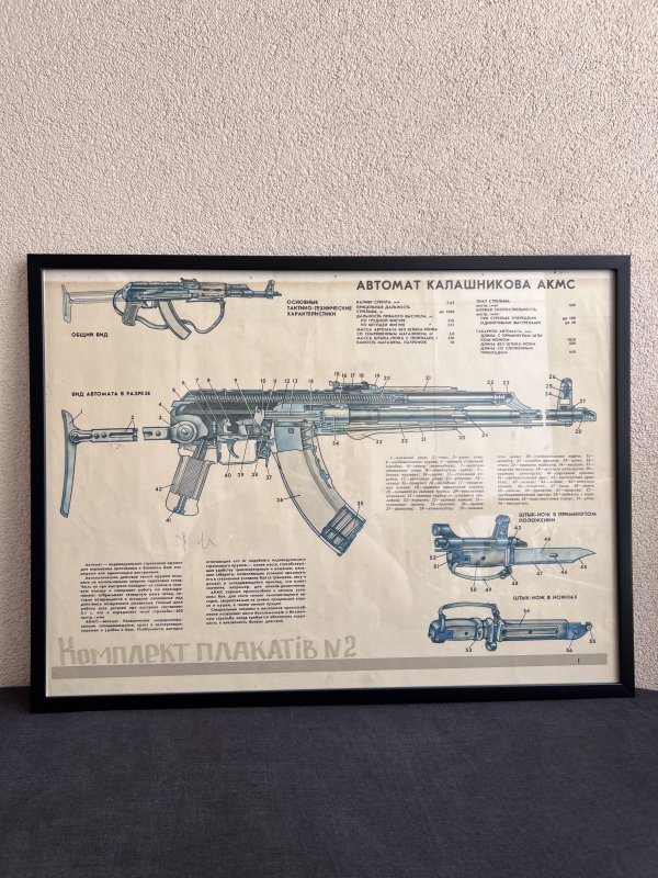 Affiche Mitrailleuse Fusil Mitrailleur AKMS – Ecole