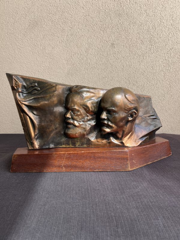 Rare - Sculpture - Karl Marx - Vladimir Lenin